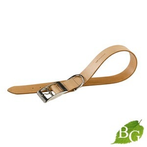 イタリアferplast社製 革 犬具 C40/63 ナチュラル 犬用 首輪 首回り55から63cm