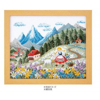 オリムパス オノエ/メグミ 刺しゅうキットシリーズ 花と少女の物語 アルプスの少女ハイジ 7534