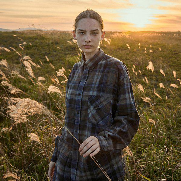 スラムロゴ タータンチェック ポケットシャツ FLS209 / 1color W