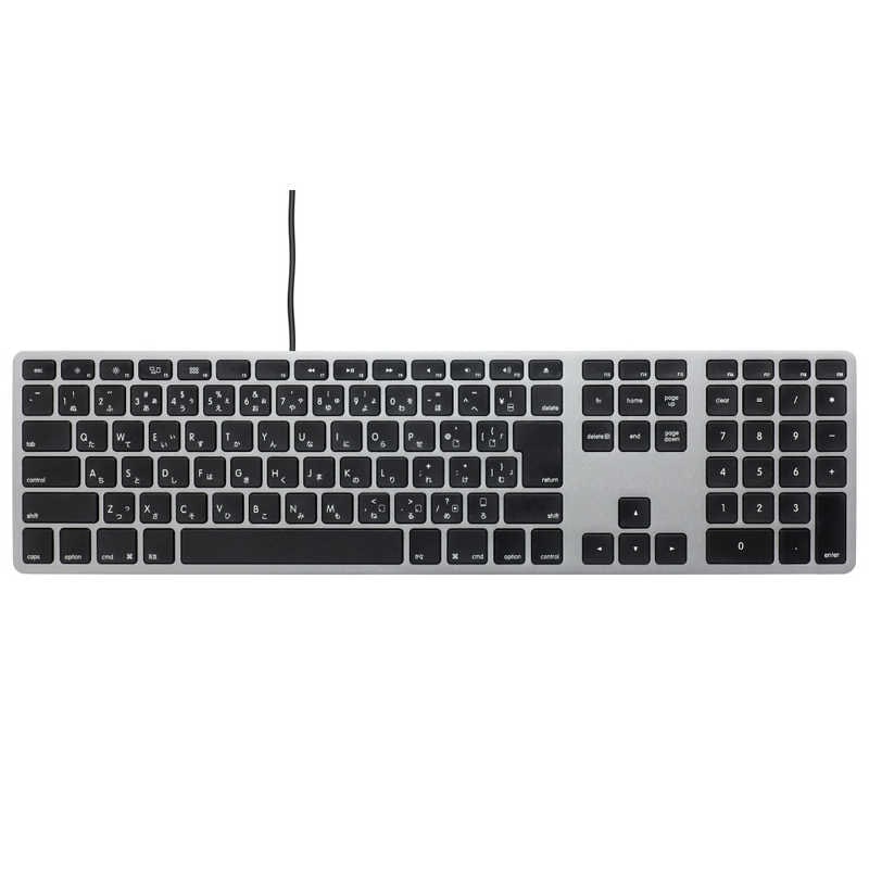 MATIAS　キーボード USB-Aハブ搭載 Wired Aluminum Keyboard for Mac ［有線 /USB-A＋USB-C］　FK318B-JP