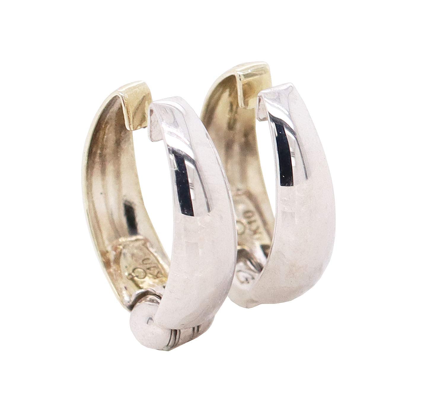 【KASHIMA】K10YG/WG リバーシブル ピアリング 耳に優しい 挟むだけ