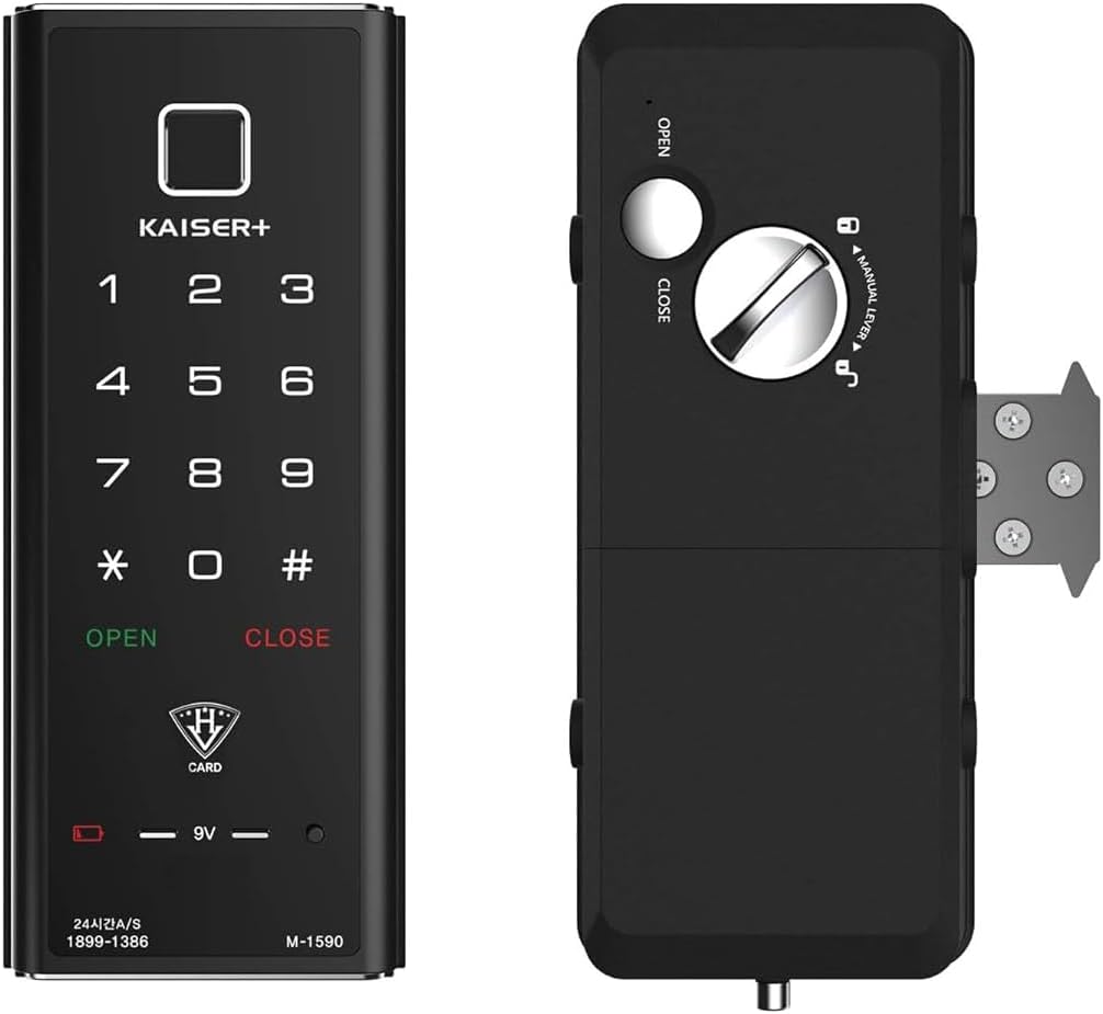 [Kaiser Plus+ M-1590TNK ] Sliding Door 引き戸専用ドアロック指紋認識パスワード Smart Lock, デジタルドアロック 自動鍵