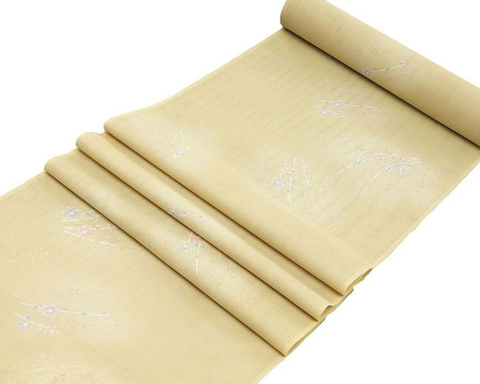 夏物 小紋 反物 ポリエステル テイジン シルフィル 駒絽 花模様 洗える小紋 新品 未仕立 p32 9,472円