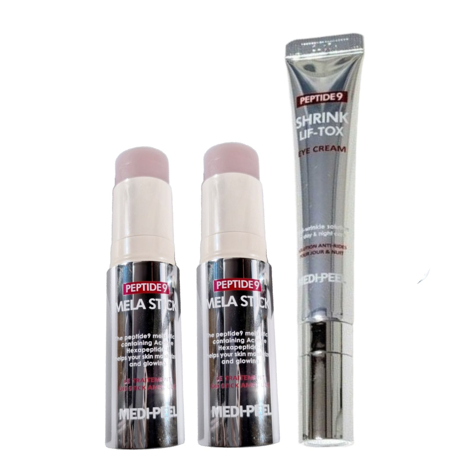 【シワ・くすみケア】 ペプチド9 メラ スティック 10g×2本 + ボリュームリフト トックス アイクリーム 20ml