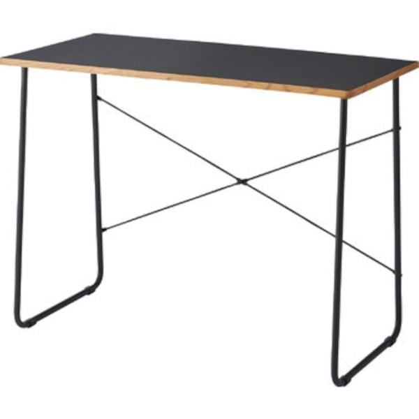 木目のエッジが美しいインダストリアルなワークデスク 100cm 北欧 インダストリアル デスク 勉強机 パソコンデスク リビング 書斎