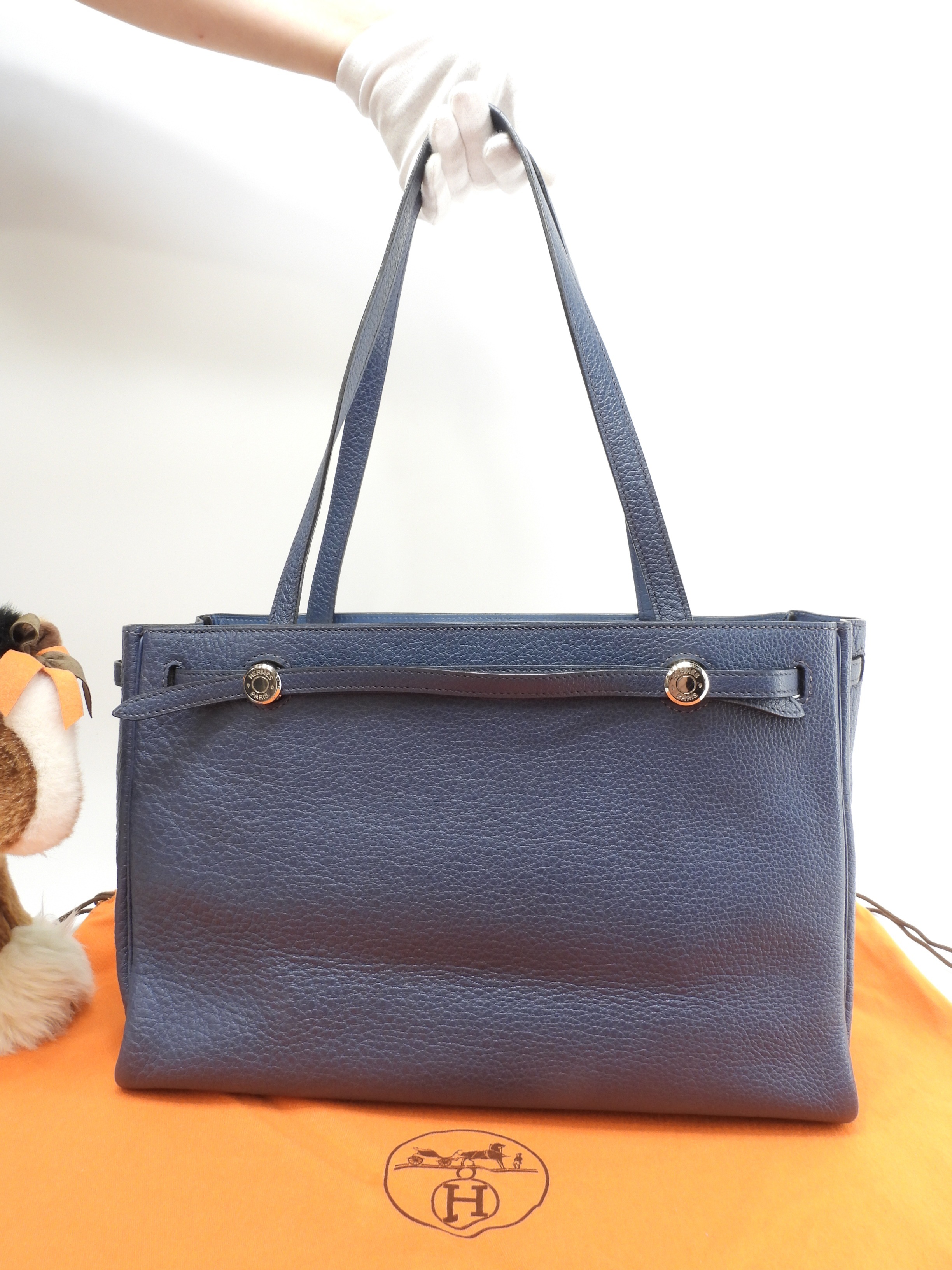 カバナ ブッフルスキッパー青 シルバー金具 ショルダーバッグ 美品@E