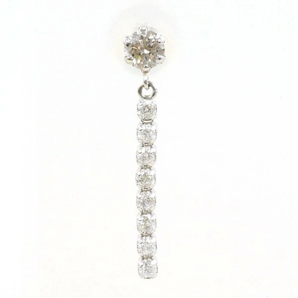 PT900 プラチナ ピアス(片耳) ダイヤ 0.1 0.1 中古