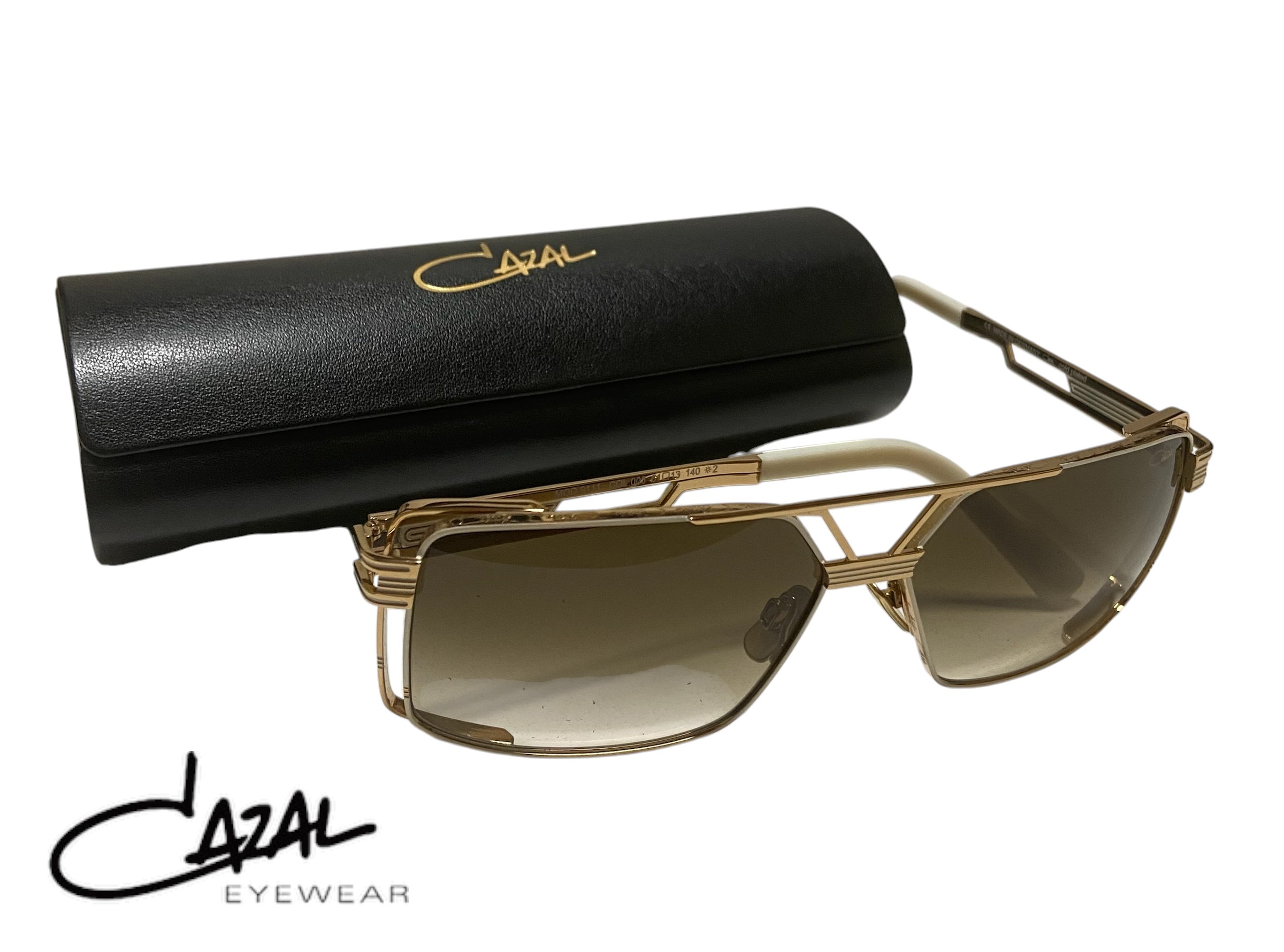 カザール サングラス MOD.9111 003 61サイズ 【スクエア型】 ミルキーホワイト／ゴールド