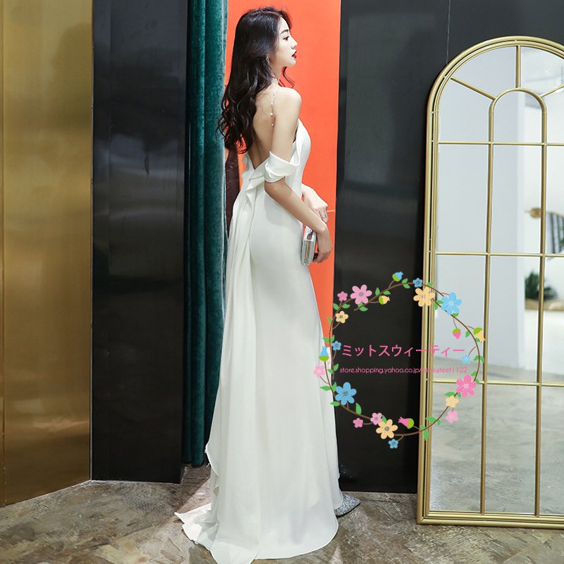 花嫁ドレス ウェディングドレス高級感ワンピースビーチフォト二次会結婚式 ブライダルパーティードレ