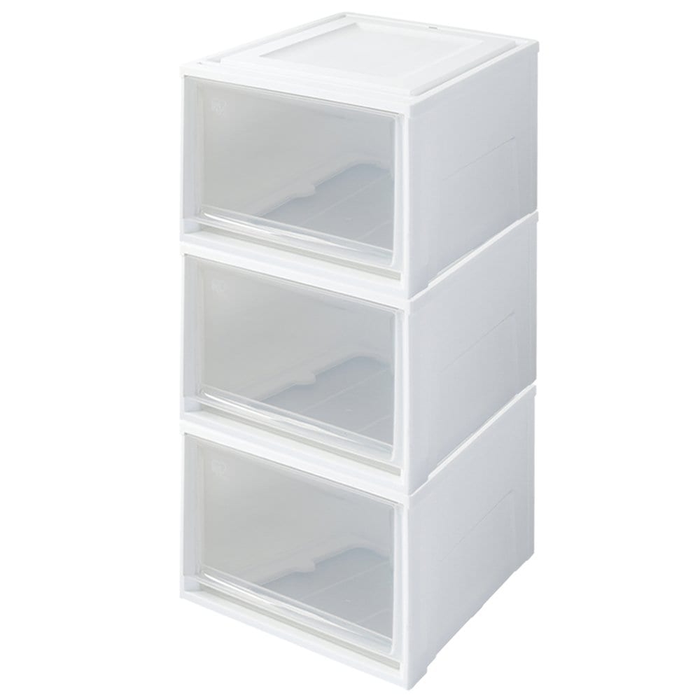 【3個セット】アイリスオーヤマ 収納ケース 引き出し クローゼット 圧倒的高コスパ 幅39×奥行50×高さ29.7cm ウォークインクローゼット 衣装ケース チェスト 日本製 ホワイト/クリア BC 5,994円