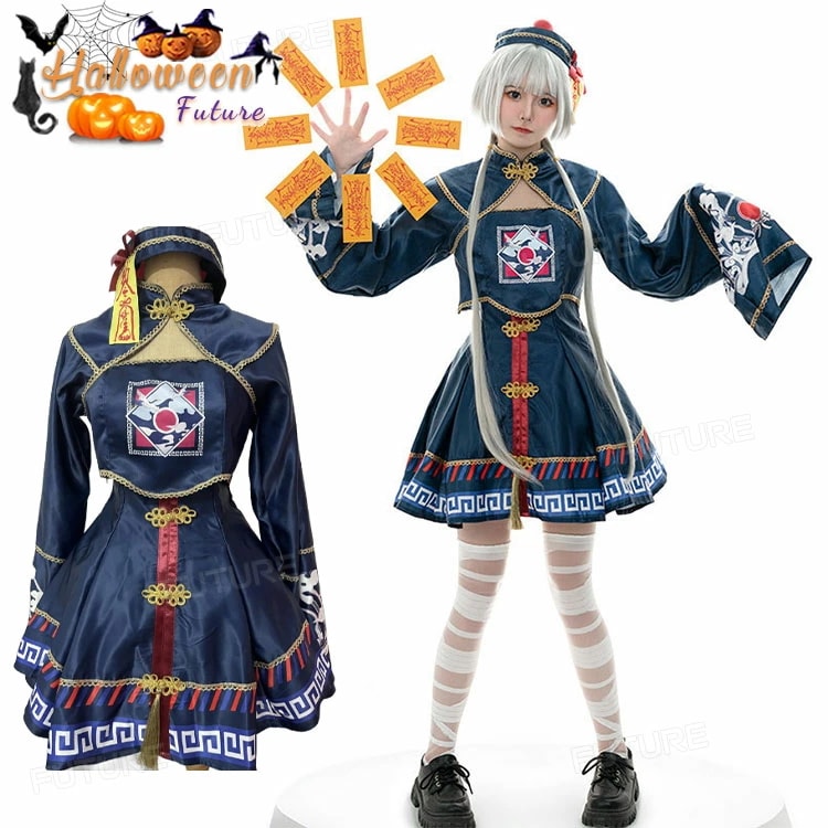 ハロウィン コスプレ ゾンビ 仮装 レディース ワンピース 黒 キョンシー 中華風 僵尸 バンパイア ゾンビ 悪魔 女の子 魔女 大人 変装 魔女 大人 女性 吸血鬼 大人用 チャイナ服 チャイナ