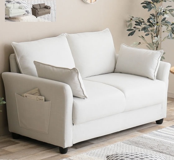 ソファ ソファー 収納付き 下 白 2人掛け おしゃれ 安い 北欧 コンパクト 一人暮らし ブラウン ホワイト アイボリー
