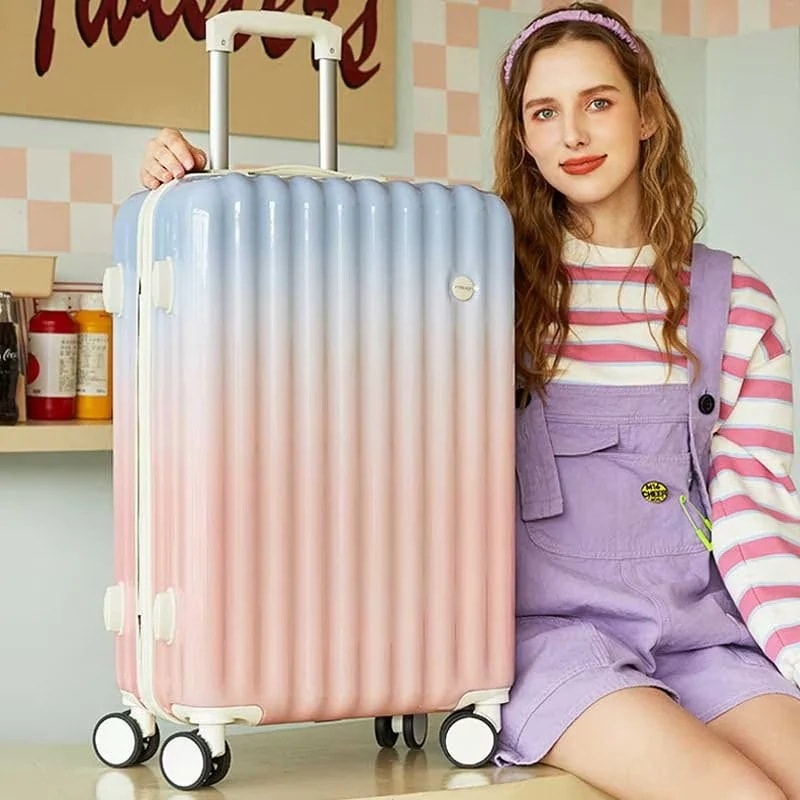 キャリーケース スーツケース SNS話題 スーツケース グラデーション色 キャリーバッグ 軽量 万向輪 旅行 出張 キャリー