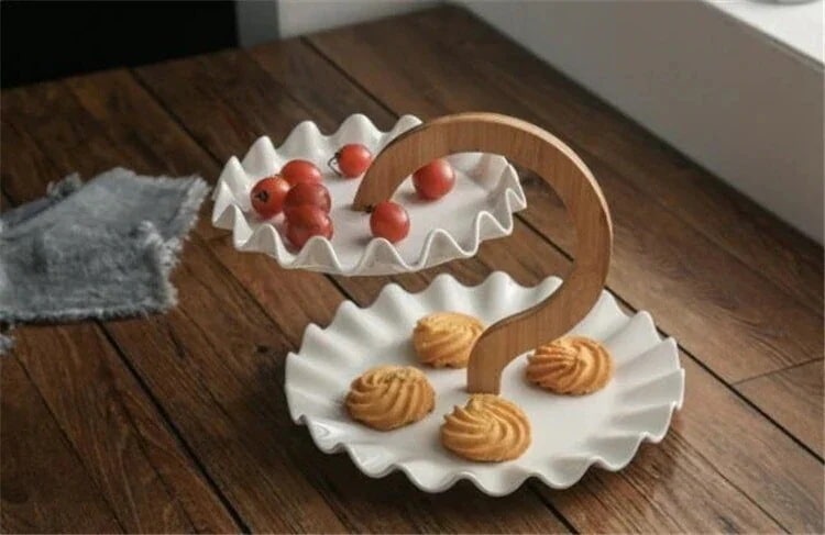 早い者勝ち ディナープレート スナック棚 多層 セラミック フルーツプレート デザートプレート