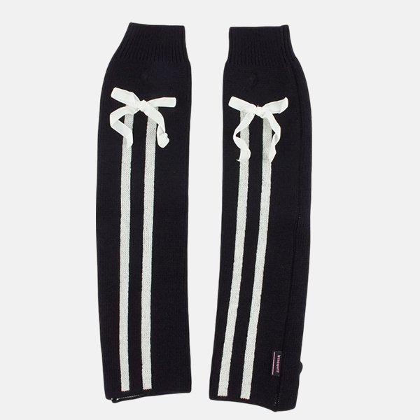 ビミュエット リボンポイント レッグウォーマー QP423XWMO1 BLK_P407893535