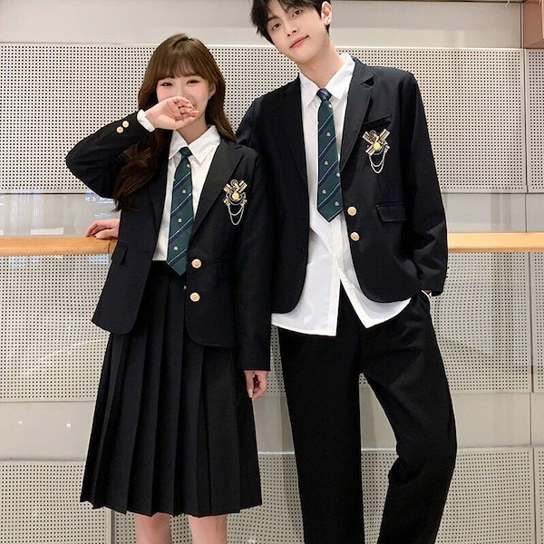 Qoo10] 韓国 女子＆男子スクール制服 ブレザー