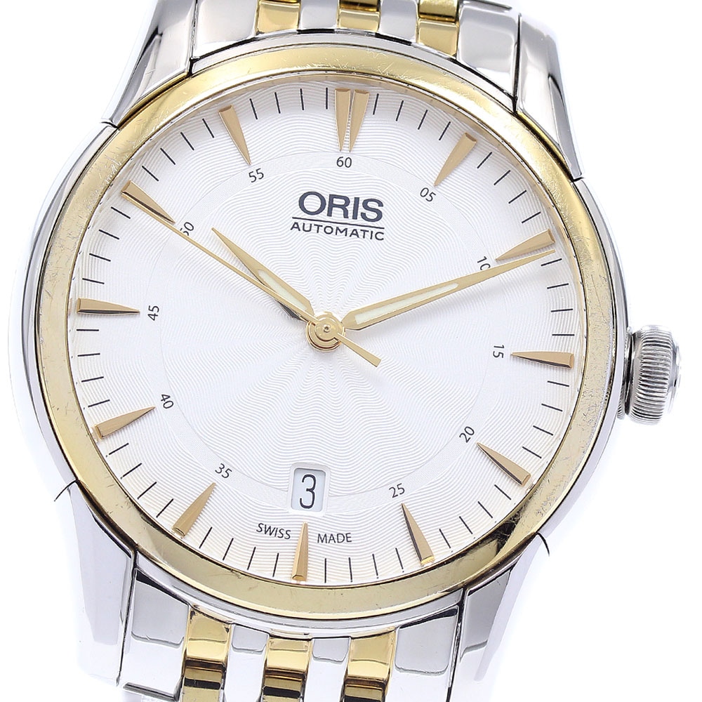 オリス ORIS 7670 アートリエ デイト 自動巻き メンズ _934308【中古】