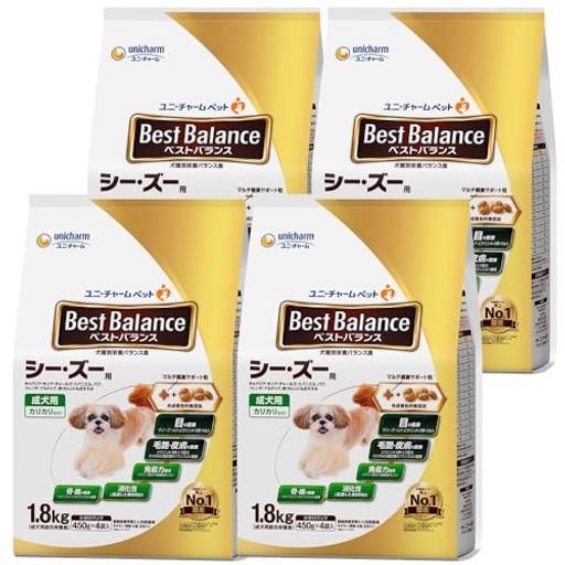 ドッグフード ドライ カリカリ仕立て シー・ズー用 成犬用 7.2KG(1.8KG×4) 国産 ユニチャーム[ケース品]