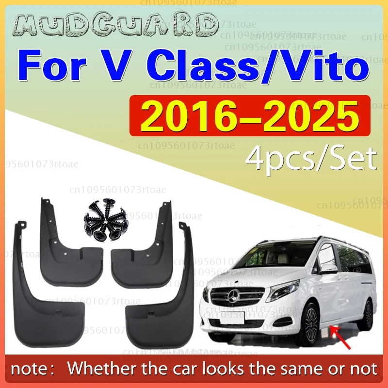 2016-2025 メルセデス・ベンツ ヴィート Vクラス V260 V250 W447 用 フェンダーガード マッドフラップ 4点セット 輸入品