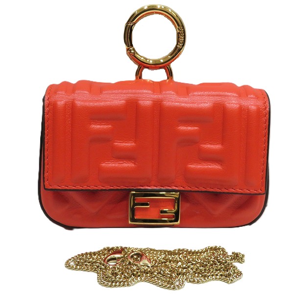 フェンディ FENDI ナノバゲットチャーム ショルダーバッグ【中古】