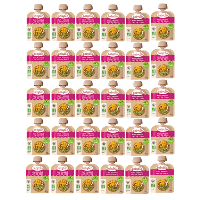 ベビースムージー キウイ ・ マンゴー ・ ココナッツ 90g 30食セット オーガニック 無添加 赤ちゃん 6ヶ月頃から 離乳食 おやつ フルーツ 野菜