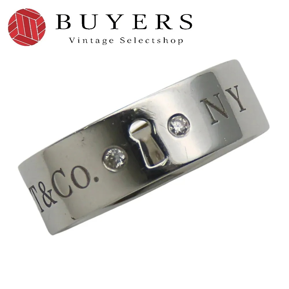 中古 リング・指輪 キーホール NY シルバー925 ダイヤモンド 約4.8g シルバー 2PD アクセサリー レディース 女性