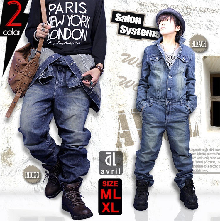つなぎ メンズ デニム ツナギ おしゃれ 着こなし 送料無料 ミリタリー 2way デニム仕様ツナギオールインワン 大きいサイズ XL 2L LL 夏ギフトお中元 半額クーポンも配布 2019
