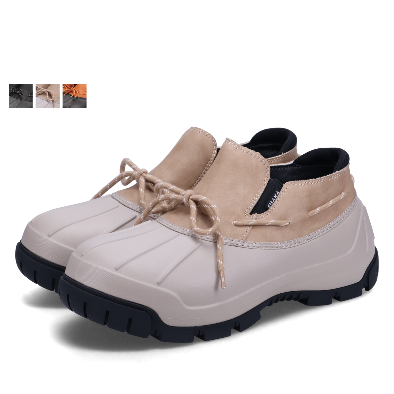 モックシューズ スワンプ モック MT メンズ ブラック ベージュ ブラウン 黒 SK-232