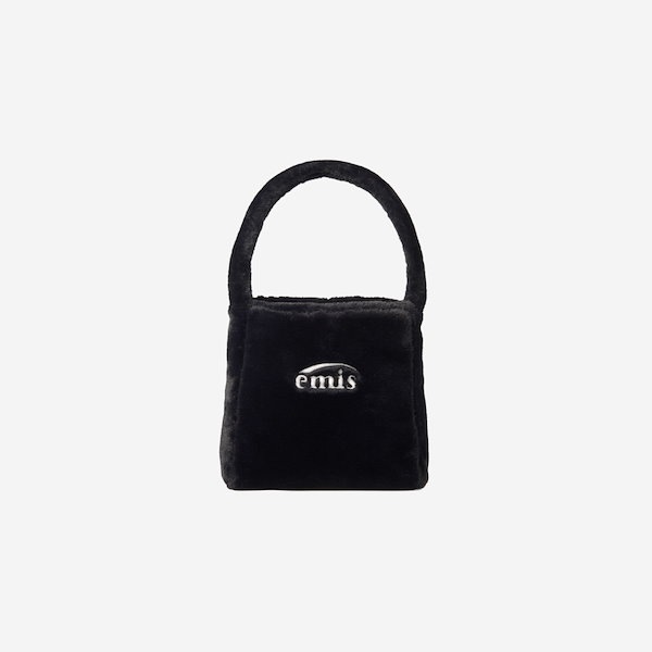 【EMIS】ファーハンドバッグ Qoo10 EMIS Emisニューロゴファーバッグブ バッグ