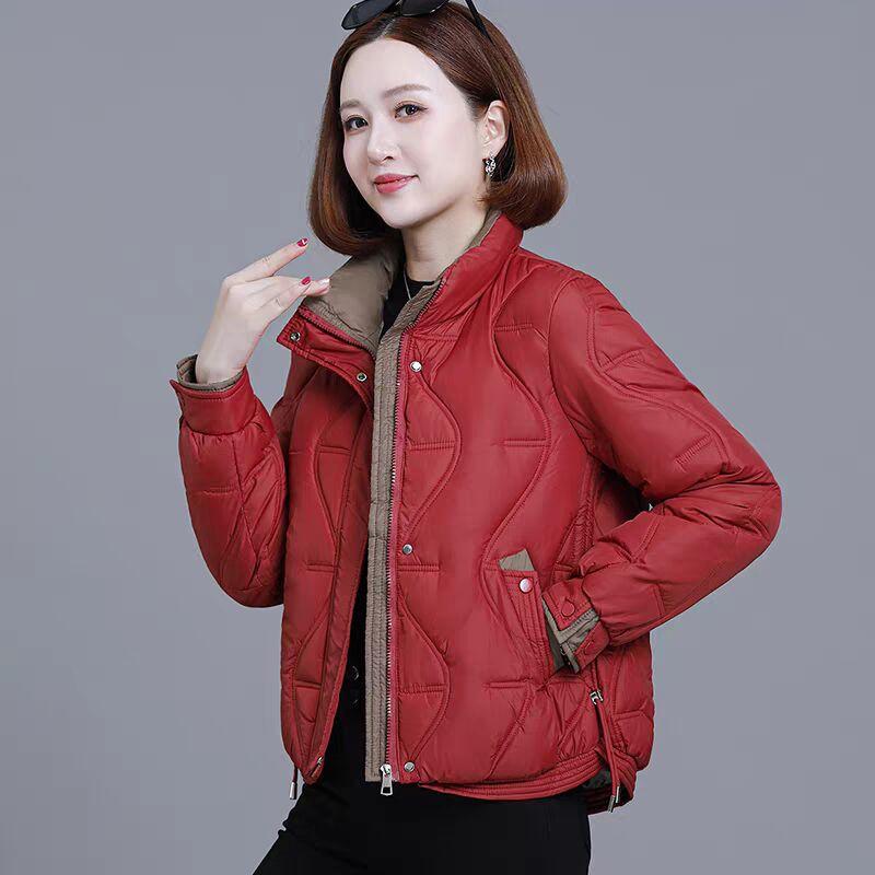 秋服 レディース ファッション オシャレ カワイイ シンプル 大人カワイイ 大きいサイズ スタイリッシュ ダウン ジャケット スリム 暖かい コットン ジャケット