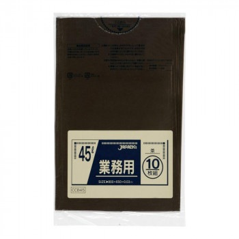 ジャパックス スタンダードカラーポリ袋45L 茶 10枚×60冊 CCB45