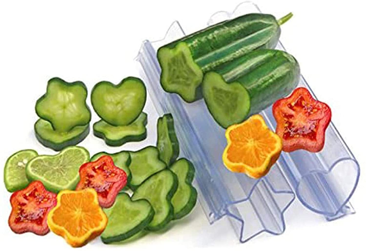 即日発送6本セット 家庭菜園 きゅうりの型 星型 ハート型 野菜の成長成形金型ツール 農業 ガーデン 保育園 野菜成形金型