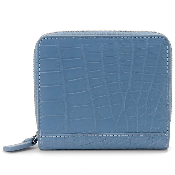 ロダニア マットクロコダイル 折財布 RDOC275JBL ジーンズブルー
