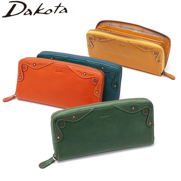 ダコタ限定ノベルティ付 長財布 レディース 財布 革 ラウンドファスナー長財布 おしゃれ マーゴット 0031603