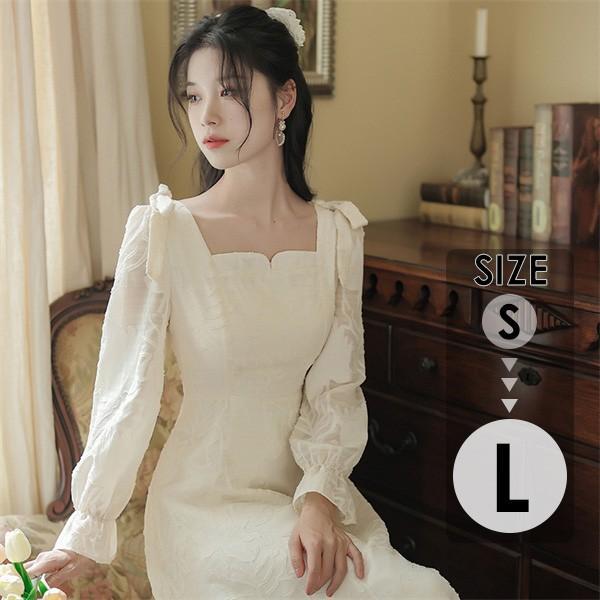 パーテイードレス 膝丈ワンピース ミモレ丈ドレス 着痩せ 発表会 演奏会 二次会 長袖 膝丈 エレガント ワンピース 結婚式 二次会 披露宴