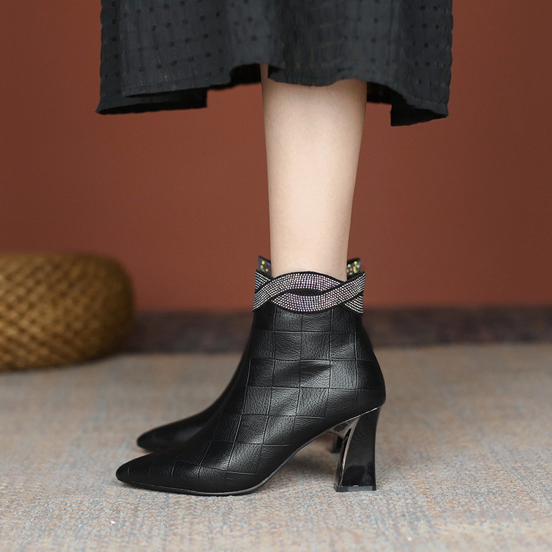 の入荷 ブーツ レディース ヒール 太ヒール 高級感 キラキラ おしゃれ 歩きやすい 快適 売れ筋 着痩せ 上品質 えレゲント