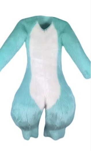 着ぐるみ ケモノ体 ミント色 Aタイプ 全身 ケモノ マスク ファースーツ ぬいぐるみ コスプレ コスチューム