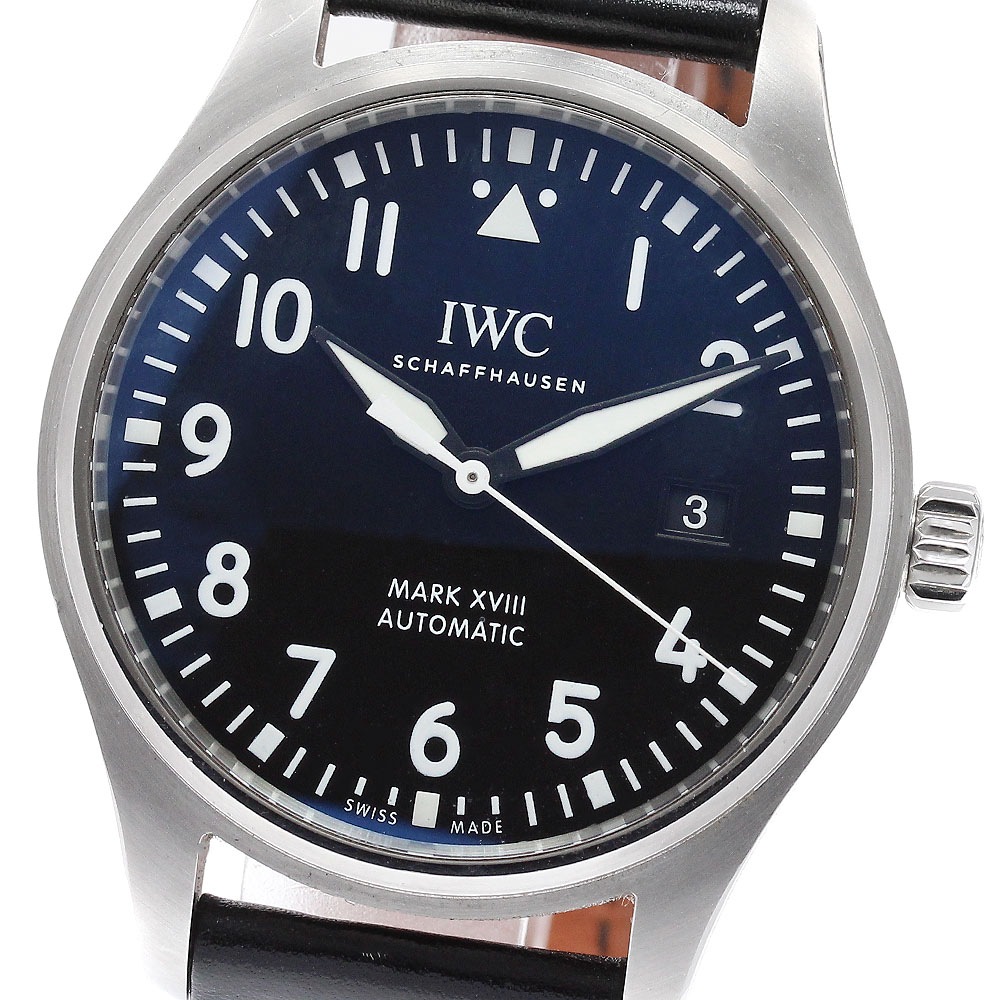 IWC IWC SCHAFFHAUSEN IW327001 パイロットウォッチ マークXVIII デイト 自動巻き メンズ 保証書付き_963167【中古】