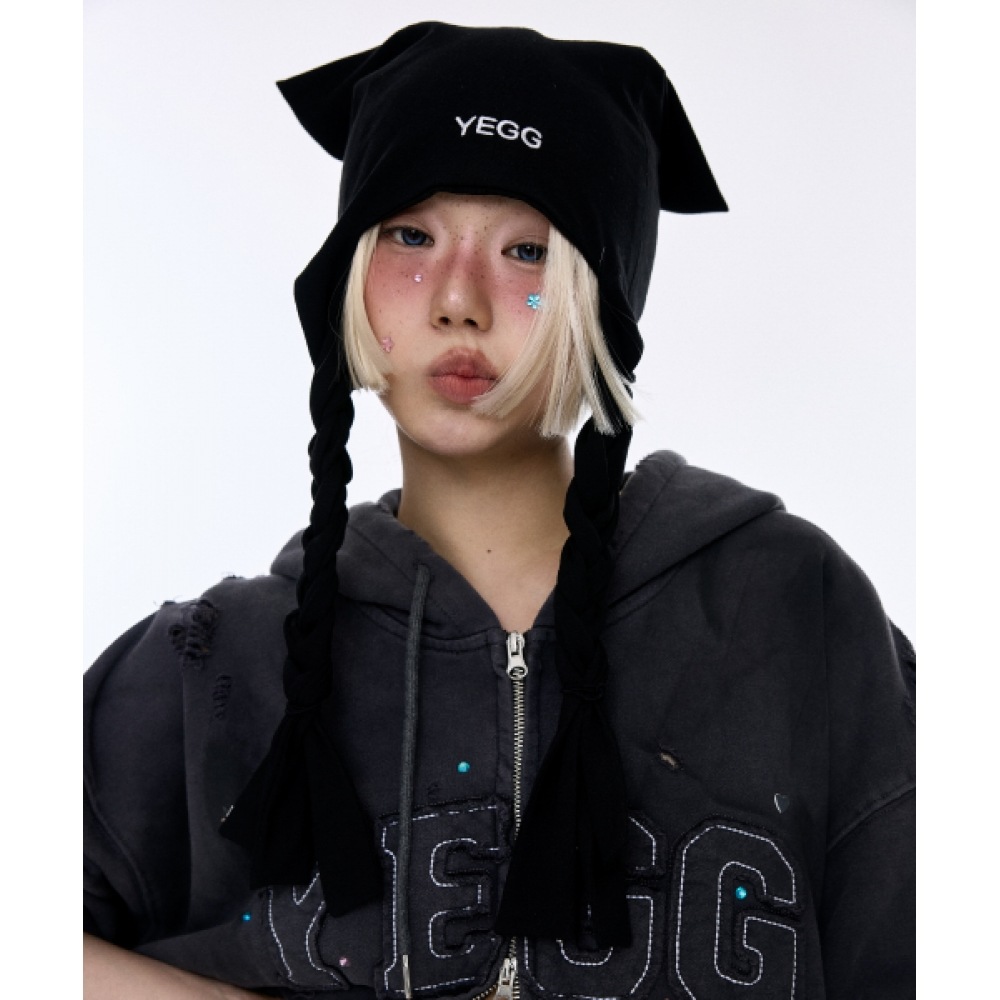YEGG イヤービーニーブラック