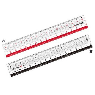 他サイト： ナノピタ 直線定規 15cm リバーシブル ソニック SK-7500の商品画像