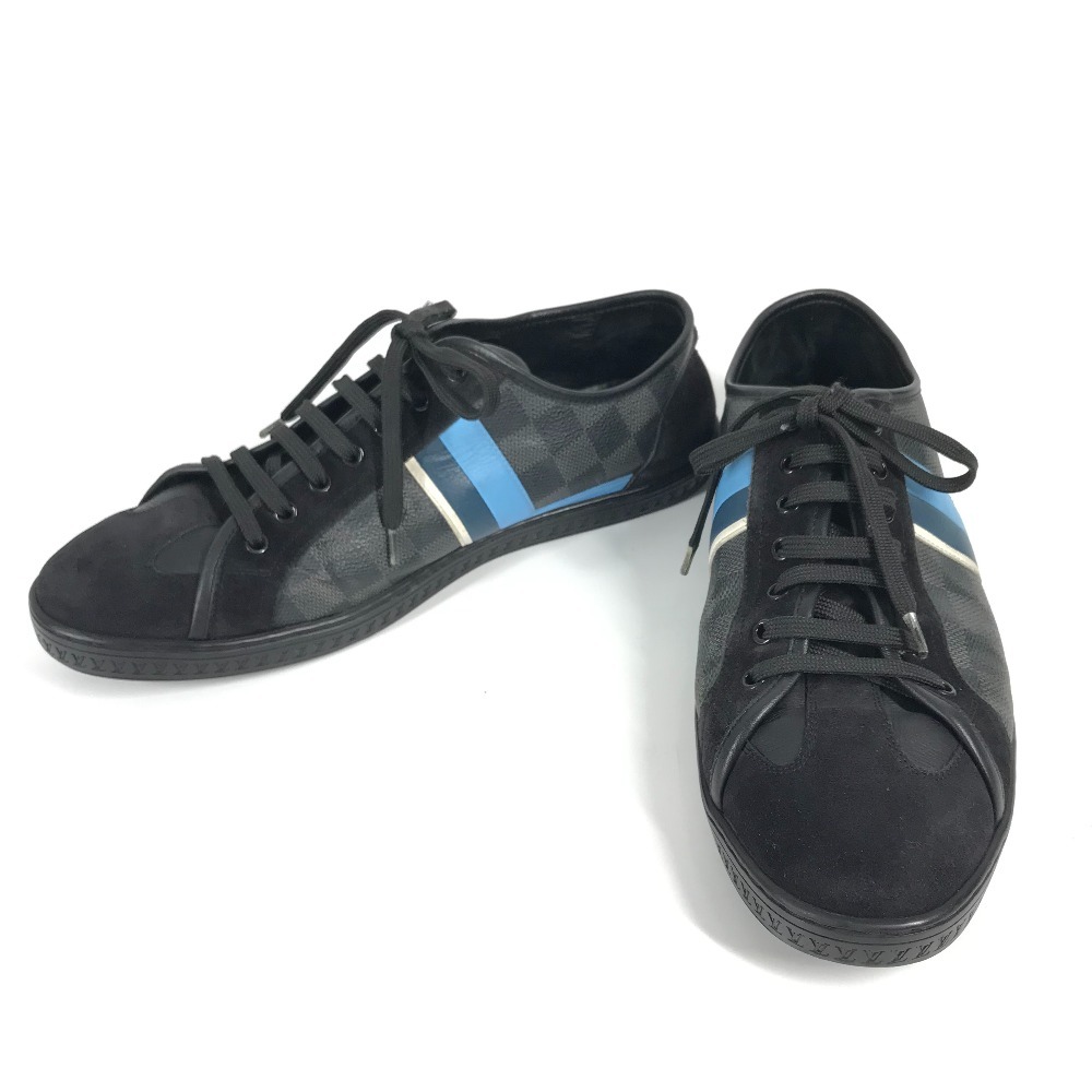 スニーカー 紐 ライン ダミエグラフィット 靴 シューズ ダミエグラフィットキャンバス ブラック