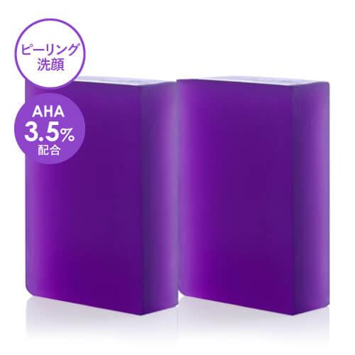 ピーリング石鹸 ニキビ 洗顔石けん AHA 3.5％ グリコール酸 レチノール 配合 ピールソープブライト 100g 2個セット