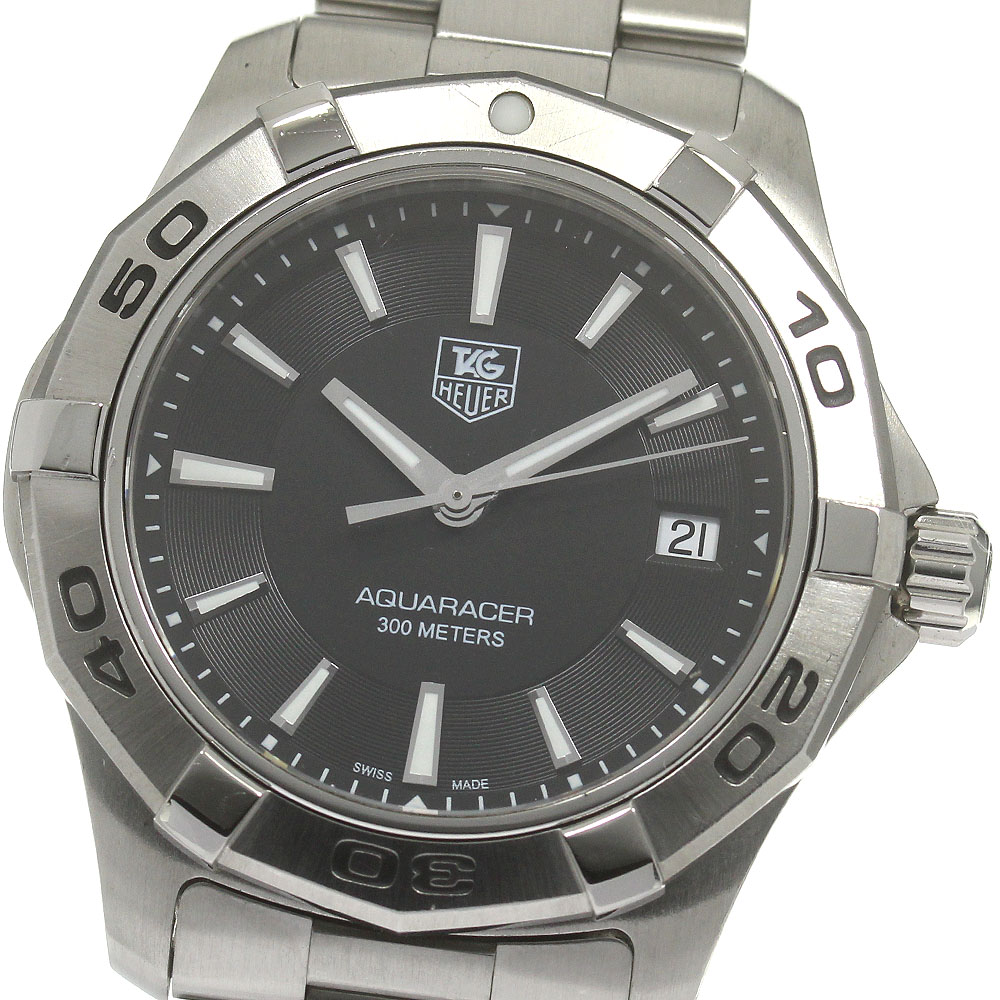 タグホイヤー TAG HEUER WAP1110 アクアレーサー デイト クォーツ メンズ 保証書付き_839278【中古】 105,100円