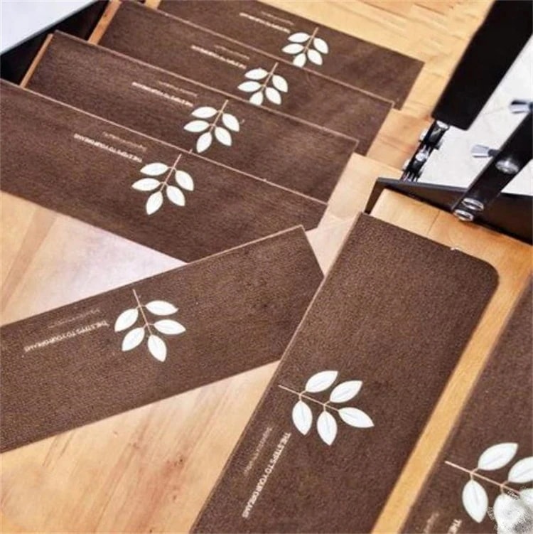 滑り止め 自己接着剤 ステップ 10個 フロアマット フリー接着剤 】激安セール 階段 ステップマット 【メガ割