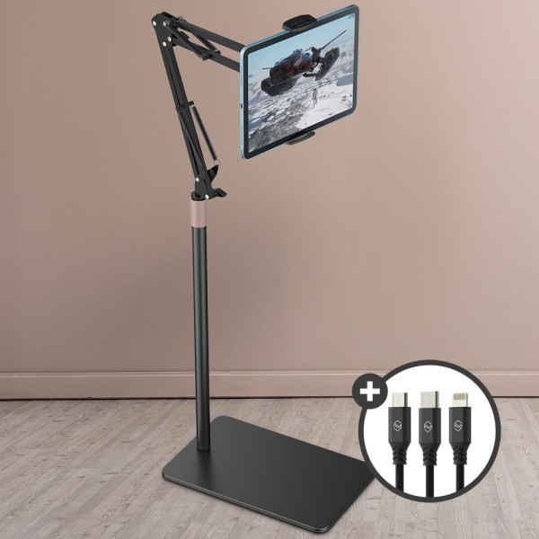 ジャバラ スタンド型+2Mケーブル 携帯 タブレット スタンド 高速充電 ケーブル ギャラクシー iPhone iPad ギャラクシータブ