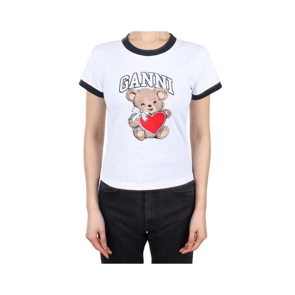 ガニー 25SS レディース ベア 半袖Tシャツ ブライトホワイト T4061 151