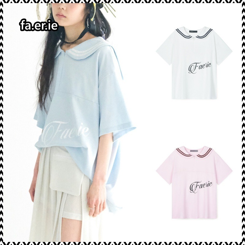 fa.er.ie sailor collar mesh loose top