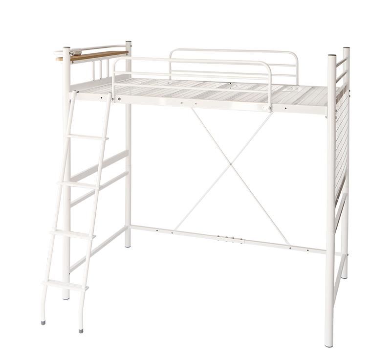 コンパクト ロフトベッド (ベッドフレーム のみ) シングル ショート丈　ベッド内寸180cm