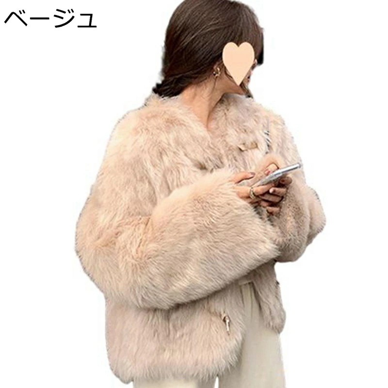 ファーコート 毛皮コート レディース ファーコート アウター 毛皮ジャケット ショートコート ボアコート ベルト付き 冬着 シャギー 防寒 保温性 カジュアル エレガンス 厚さ 前開け モコモコ 防寒