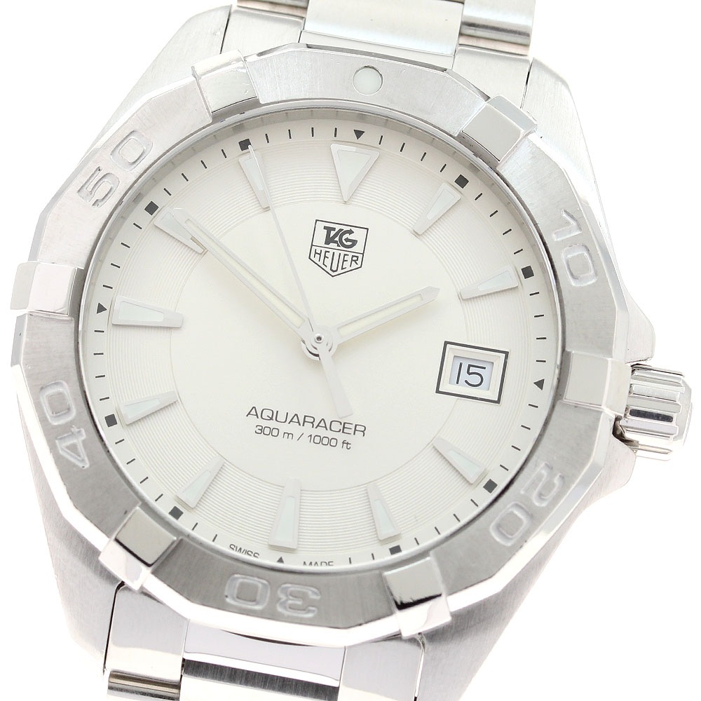 タグホイヤー TAG HEUER WAY1111.BA0910 アクアレーサー デイト クォーツ メンズ 保証書付き_941308【中古】